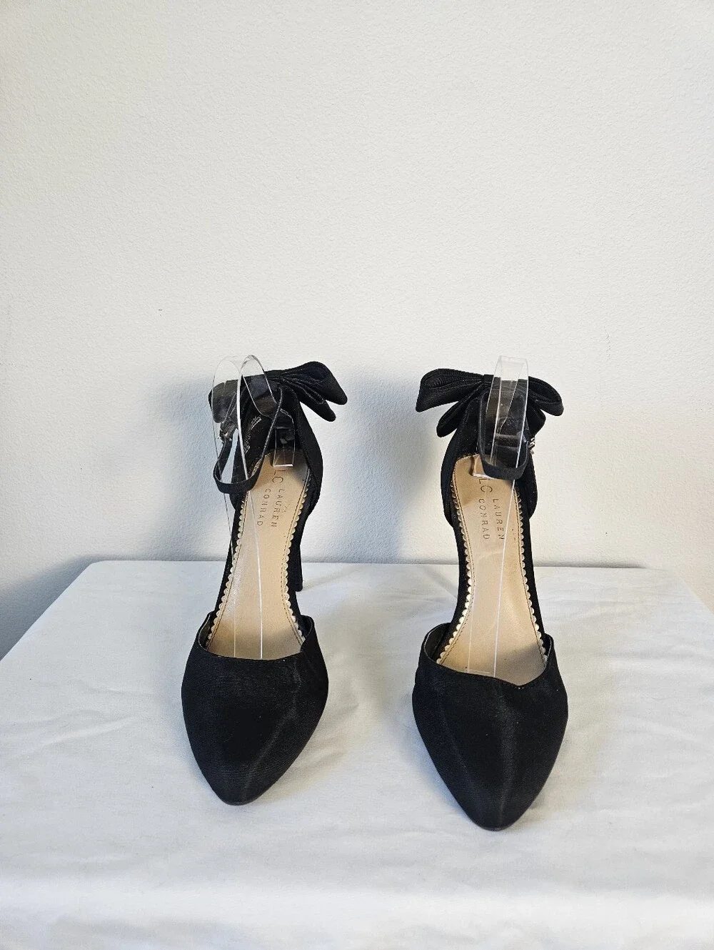 Lauren Conrad Elegant Bow Ankle-Strap Pumps - Black